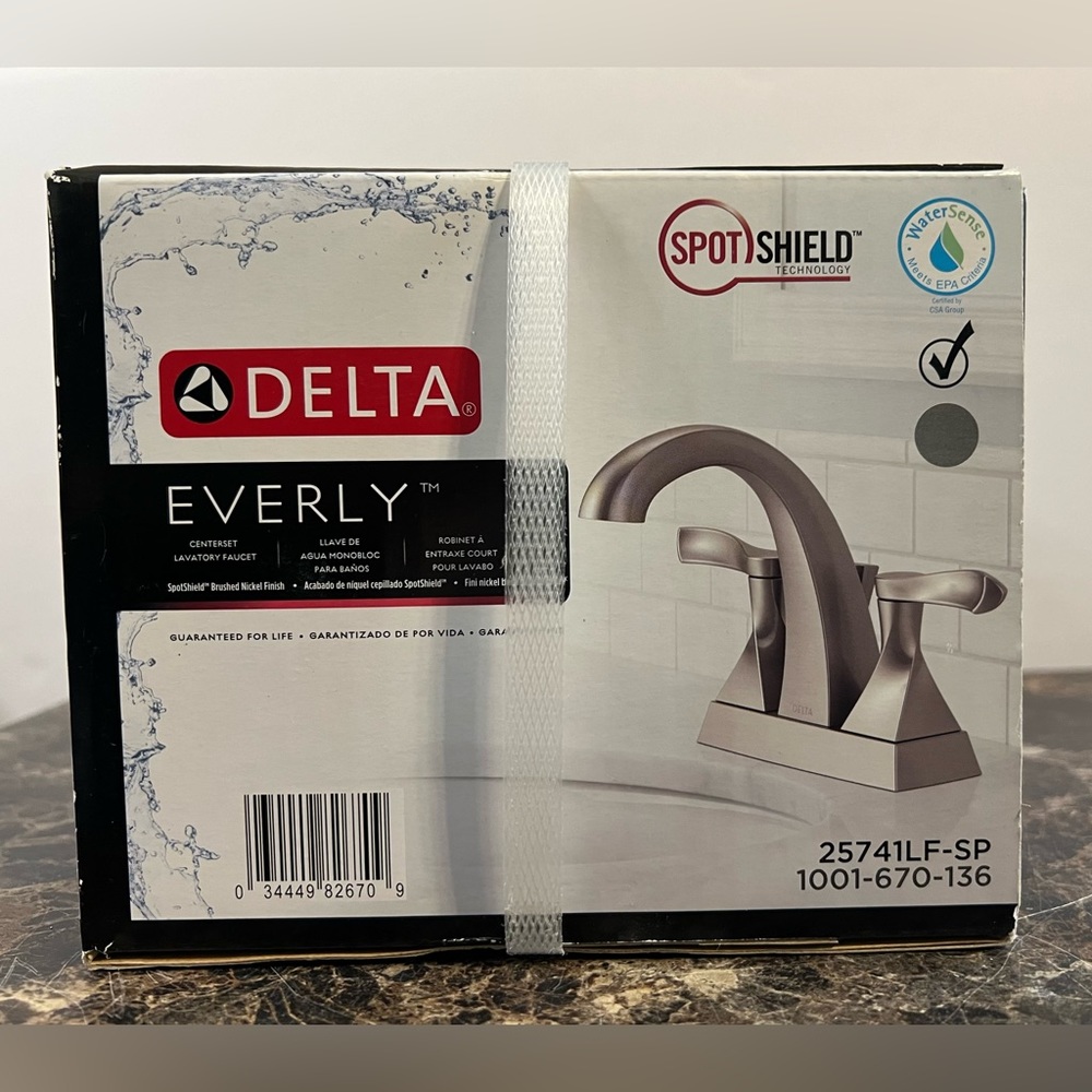 Delta Everly 25741LF-SP Brushed Nickel. 2 Handle Bathroom Faucet. 2 left!!
